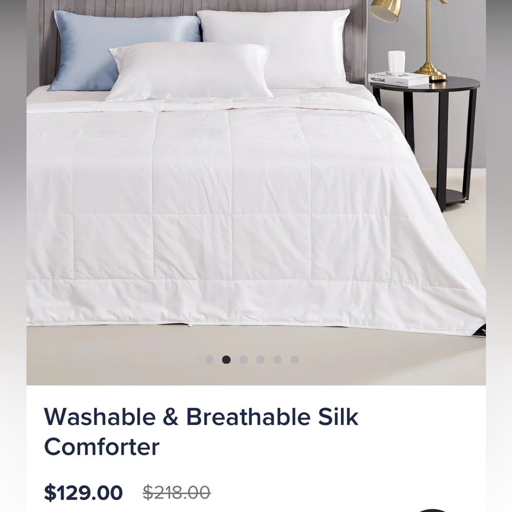 Washable & Breathable Real Full Size Silk Comforter